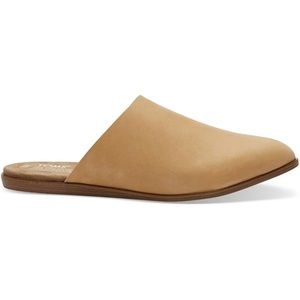Tom’s Jetta Mule Brown Leather Flat 6.5